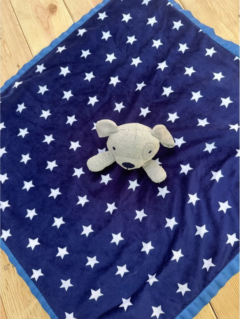 Target Cloud Island Blue Tweed Dog Security Blanket Lovey Stars Satin Trim 29